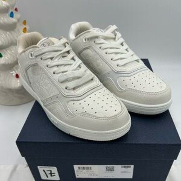 Men's Dior B 27 white calf skin sneakers size 42 made in Italy - Picture 1 of 16